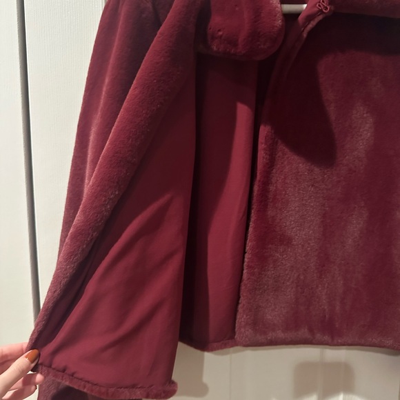 a new day Women's Deep Red Teddy Jacket - Picture 3 of 4